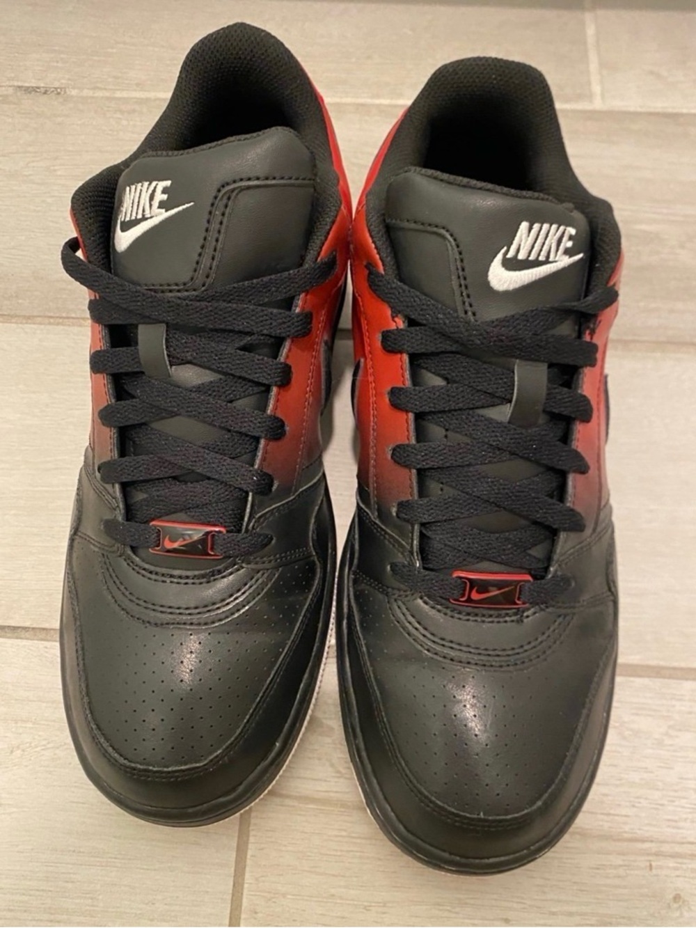 Nike Men’s Air Prestige III Low Top Sneakers Black and Red